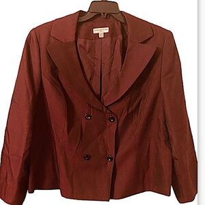 Amanda Smith Double Breasted Notch Heart Shaped Collar Blazer